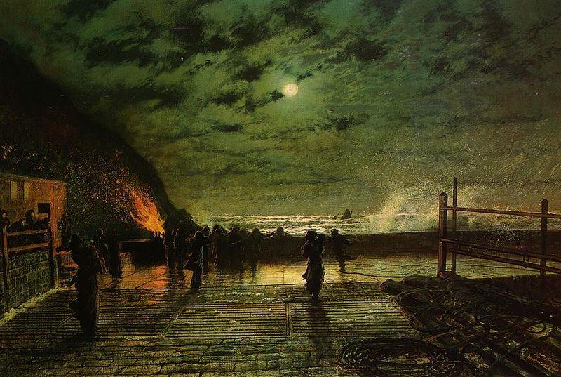 Atkinson Grimshaw In Peril oil painting image